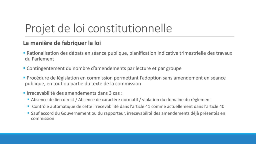 La révision constitutionnelle ppt télécharger